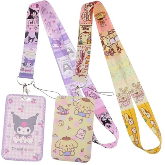 NWT Lot of 2 Lanyards Sanrio Kuromi & Pompompurin. Hello Kitty's Friends - Picture 1 of 6